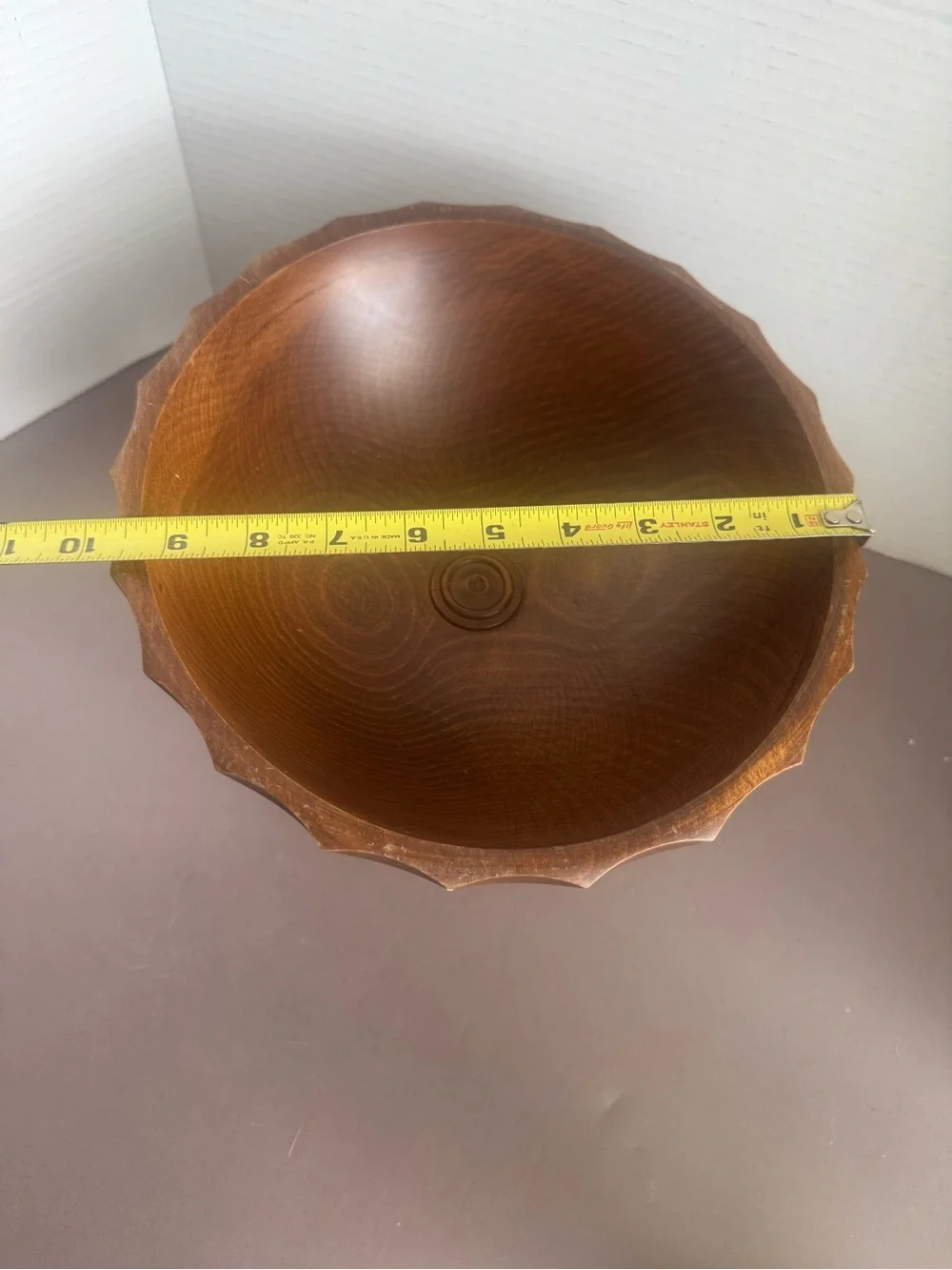 Wood Pedestal Bowl - Dark Brown Decorative Compote